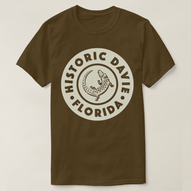 Davie Florida Circle Tan T-Shirt (Design Front)