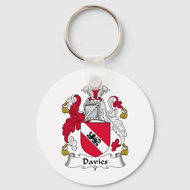 Davies Family Crest Key Ring (Front)