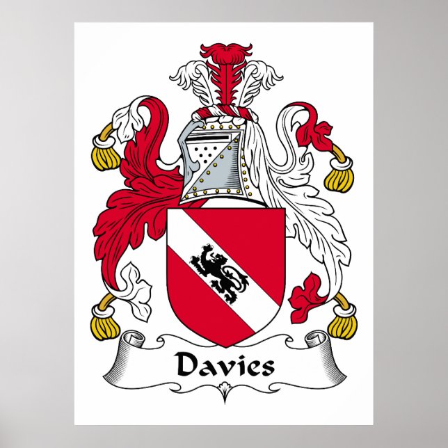 Davies Family Crest Poster (Front)