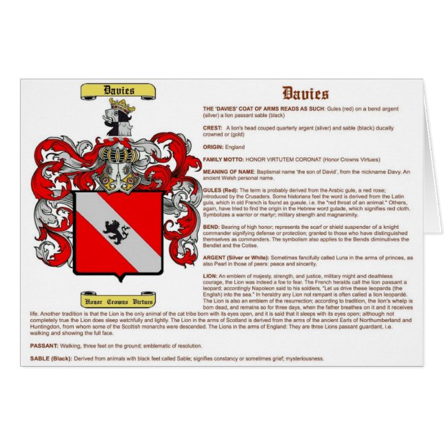 Davies (meaning) (Front Horizontal)