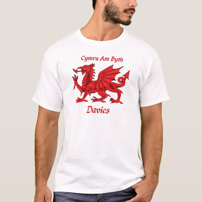 Davies Welsh Dragon T-Shirt (Front)
