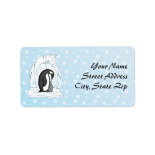 Davin and Annie the Penguins Address Label