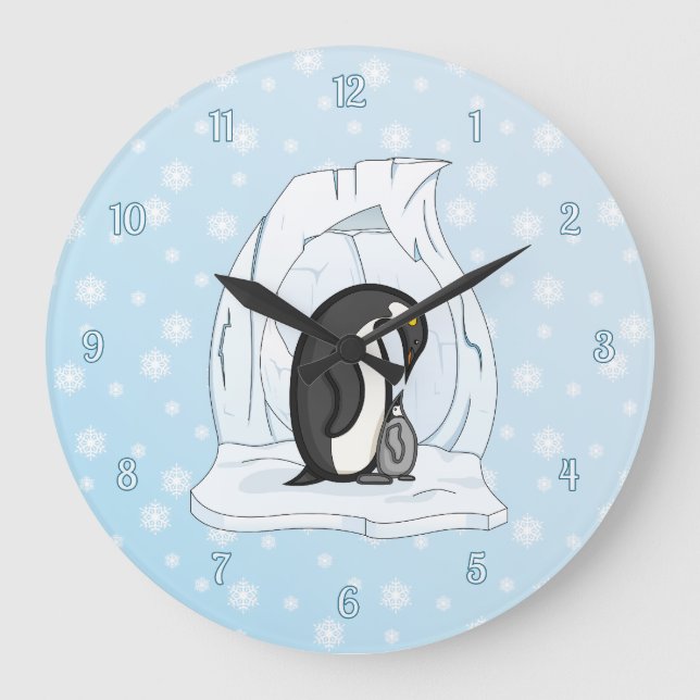 Davin and Annie the Penguins Clock (Front)