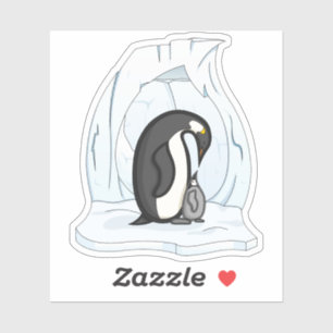 Davin and Annie the Penguins Contour Sticker