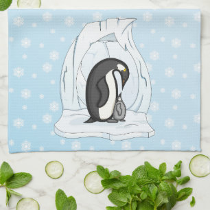 Davin and Annie the Penguins Kitchen Towel