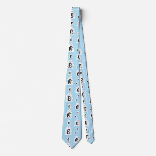 Davin and Annie the Penguins Men's Neck Tie (Front)