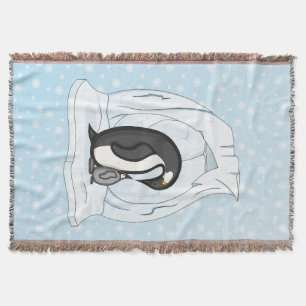 Davin and Annie the Penguins Throw Blanket