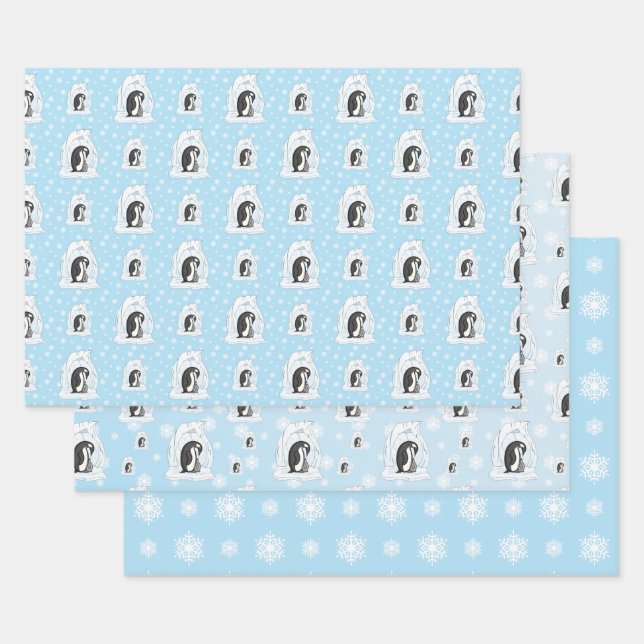 Davin and Annie the Penguins Wrapping Paper Set (Set)