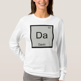 Davin Name Chemistry Element Periodic Table T-Shirt