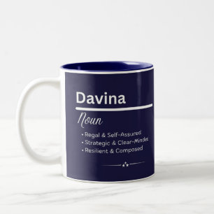 Davina Personalized Girl Name Meaning Coffee Mug