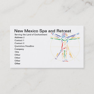 DaVinci Anatomy Man in Chakra Colours Appointment Card