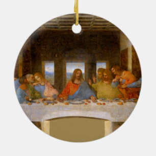 Davinci Last Supper fine art print artwork Ceramic Tree Decoration
