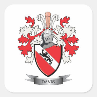 Davis Coat of Arms Square Sticker
