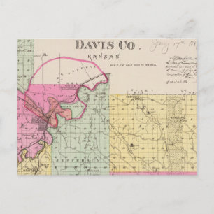 Davis County, Kansas Postcard