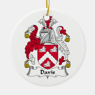 Davis Family Crest Ceramic Tree Decoration