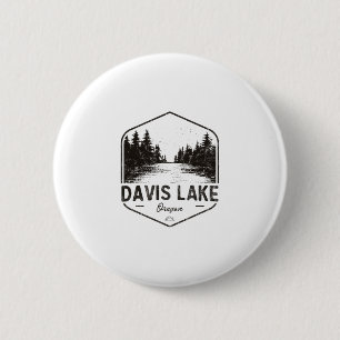 Davis Lake Oregon Outdoors Vintage 6 Cm Round Badge