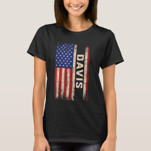 Davis Last Name Shirt Davis Name American Flag