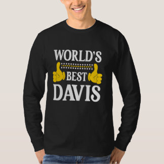 Davis Surname Funny Team Family Last Name World's  T-Shirt