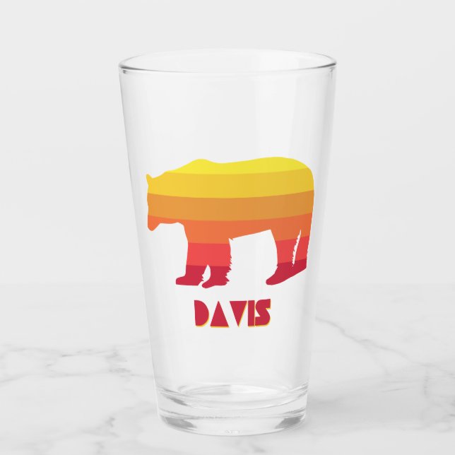 Davis West Virginia Rainbow Bear Glass (Front)