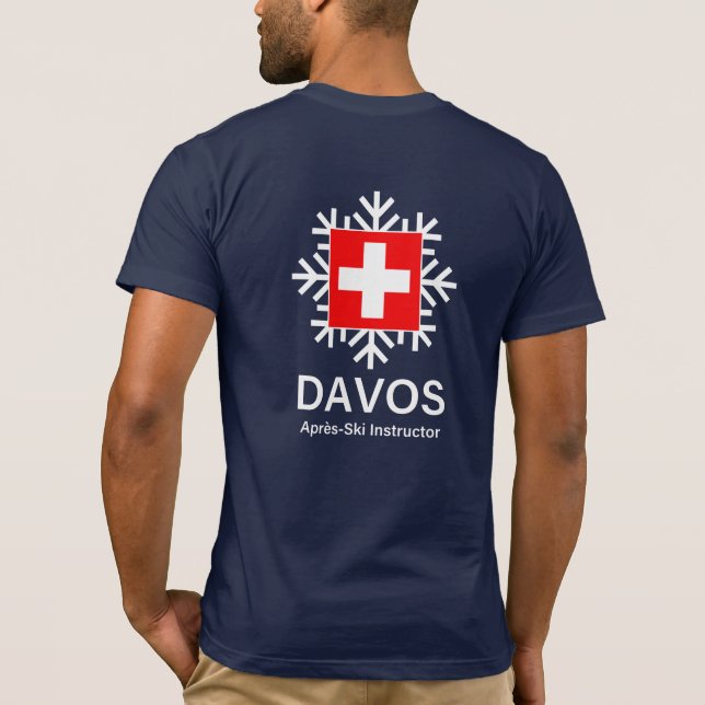 DAVOS Apres-Ski Instructor Switzerland T-Shirt (Back)