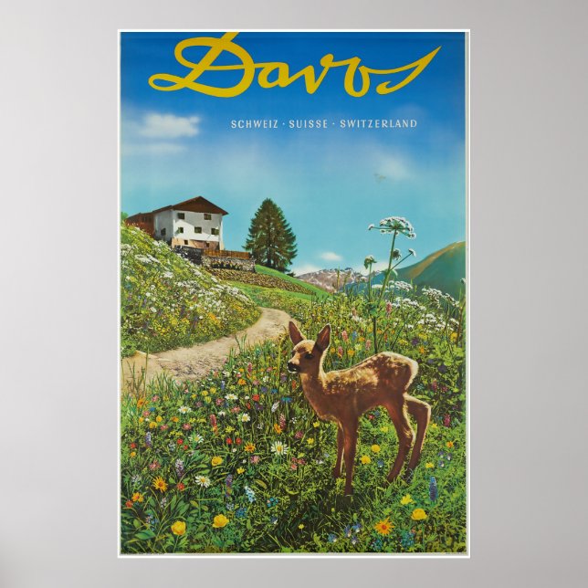 Davos, Parsenn, Switzerland, Ski Poster (Front)