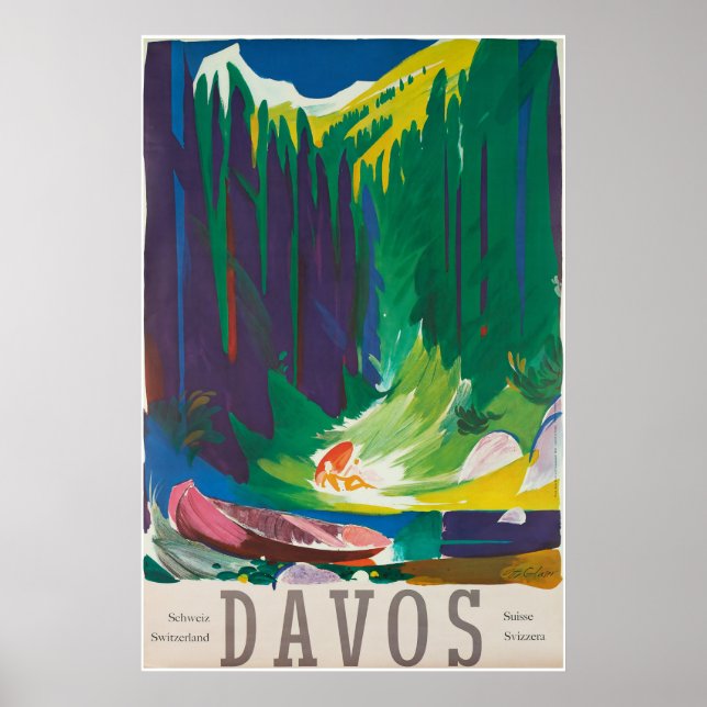 Davos, Parsenn, Switzerland, Ski Poster (Front)