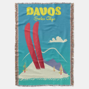 Davos Swiss Alps Throw Blanket
