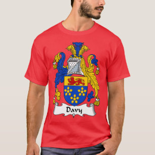 Davy Coat of Arms Family Crest  T-Shirt