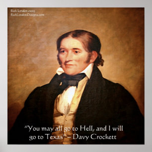 Davy Crockett "Going To Texas" Poster