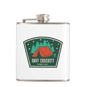 Davy Crockett National Forest Camping Hip Flask