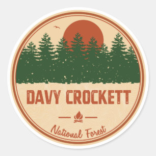 Davy Crockett National Forest Classic Round Sticker