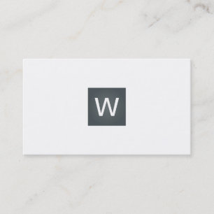 Davy Grey Monogram Square Business Card