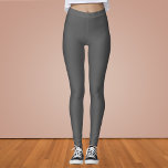 Davy's Grey Solid Colour  Leggings<br><div class="desc">Davy's Grey Solid Colour</div>