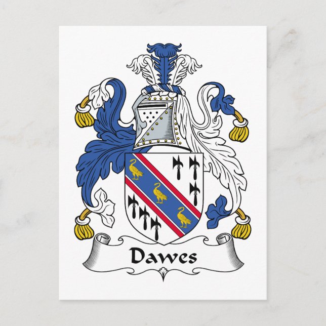 Dawes Family Crest Postcard (Front)
