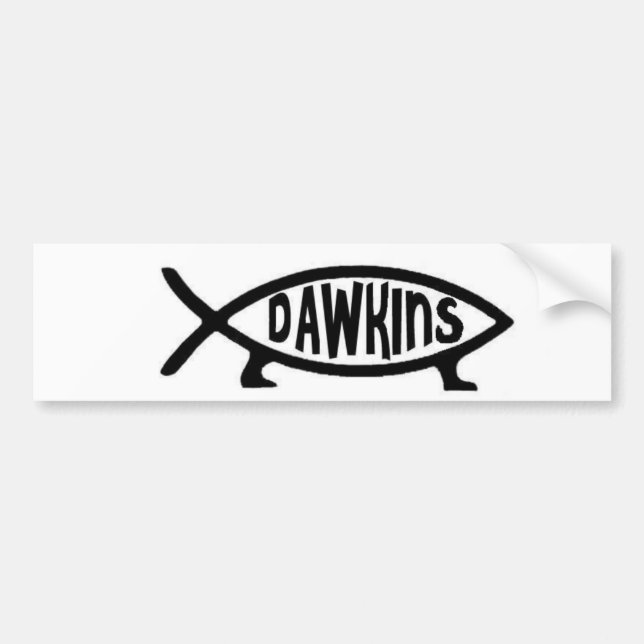 Dawkins Fish Bumper Sticker (Front)