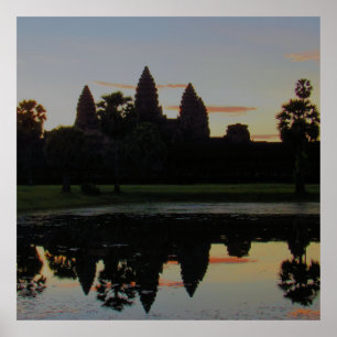 Dawn at Angkor Wat Poster