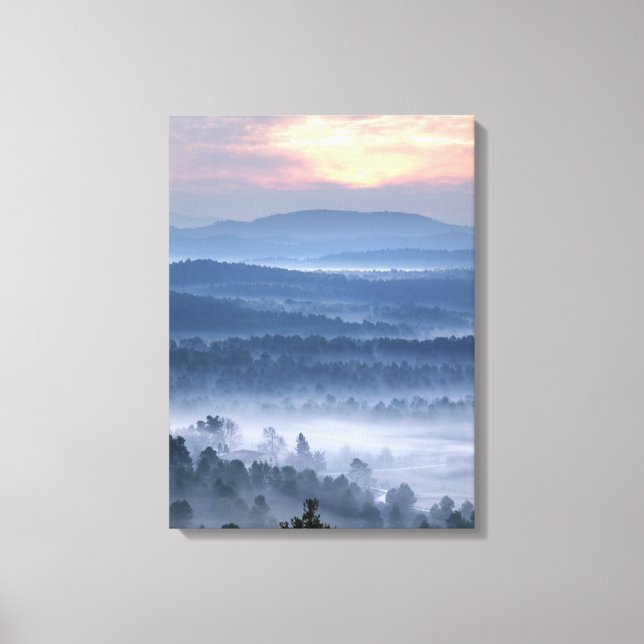 Dawn Between the Valleys Canvas Print (Front)