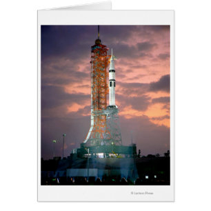 Dawn breaks behind ASTP Saturn IB CDDT