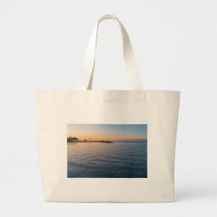 dawn breaks in chapala mexico large tote bag