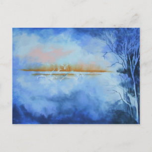 Dawn Flight Abstract postcard