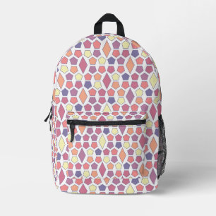Dawn Hexagon Pattern Printed Backpack