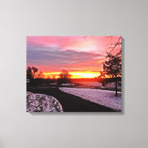 DAWN IN WINTER CANVAS PRINT