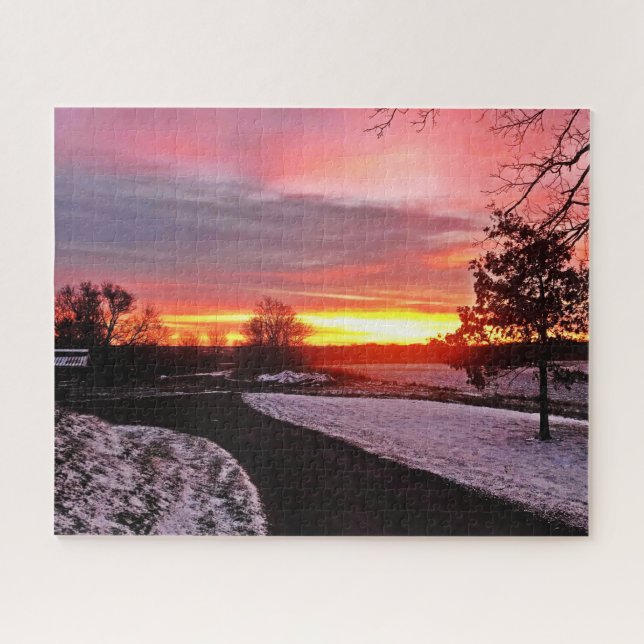 DAWN IN WINTER JIGSAW PUZZLE (Horizontal)