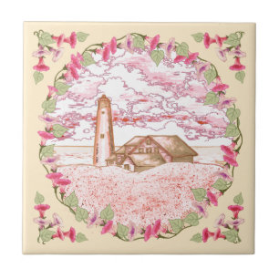 Dawn Lighthouse ceramic tile