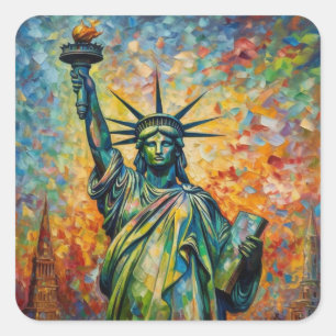 Dawn of Liberty Square Sticker