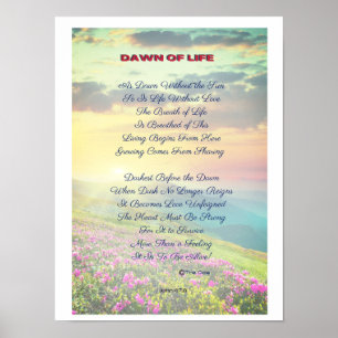 "Dawn of Life" Poetry Poster