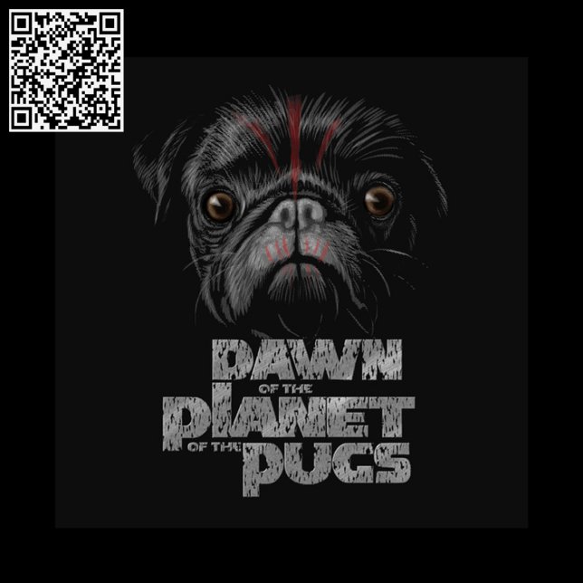 Dawn Of The Planet Of The Pugs Round Cushion (Creator Uploaded)