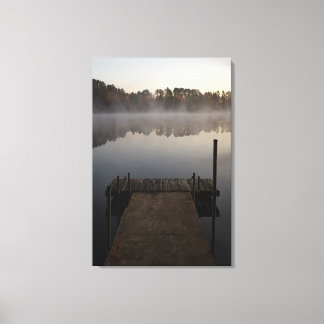 Dawn on the Dock stretched canvas print