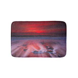 Dawn Over The Stormy Sea Bath Mat