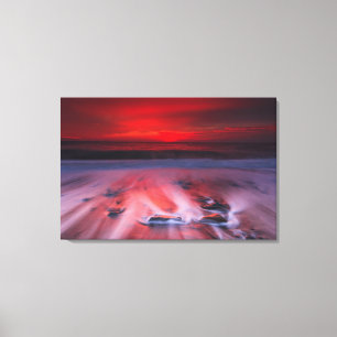 Dawn Over The Stormy Sea Canvas Print